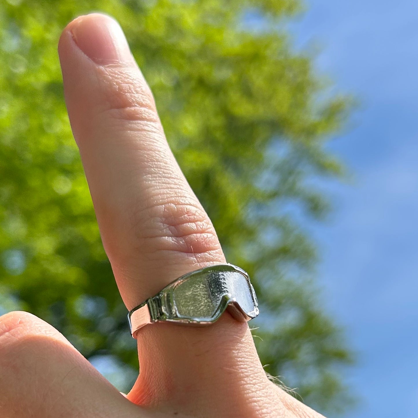 mx goggles ring silver